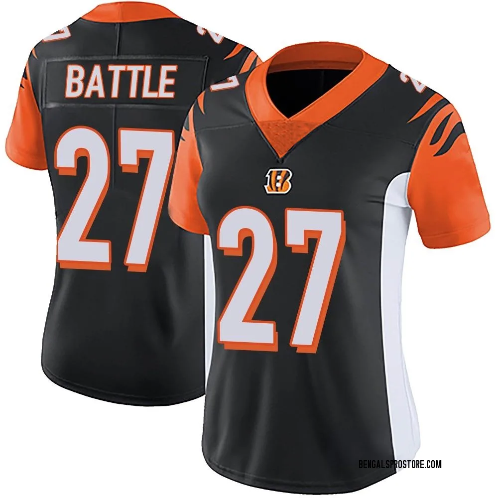 Women's Limited Jordan Battle Cincinnati Bengals Black Team Color Vapor Untouchable Jersey